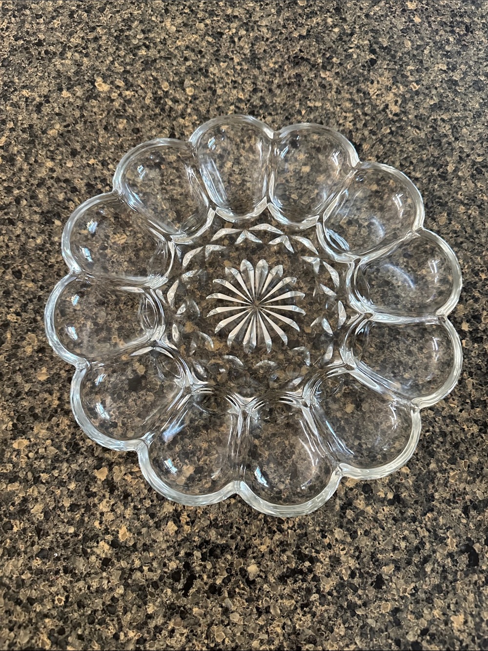Anchor Hocking White Glass Plate Base with Manufacturer Mark